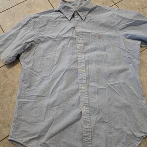 Men's Ralph Lauren Polo Seersucker Button Down Large